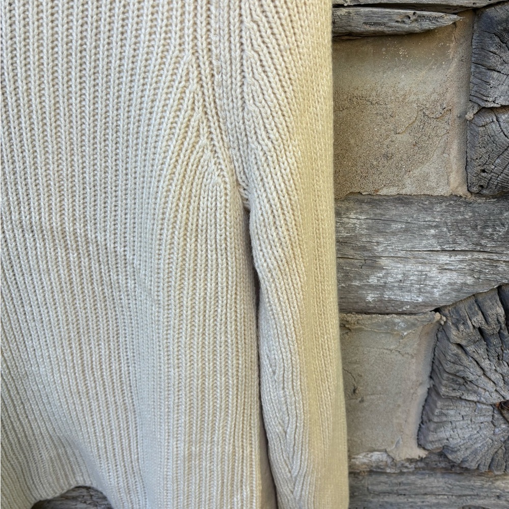 Napa Valley Cream Knit Sweater with Suede and Faux Fleece Open Front Cardigan PL - Picture 10 of 12